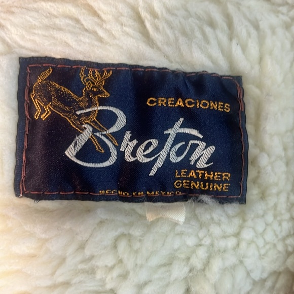 Breton Vintage Suede Sherpa Lined Vest - Picture 7 of 10